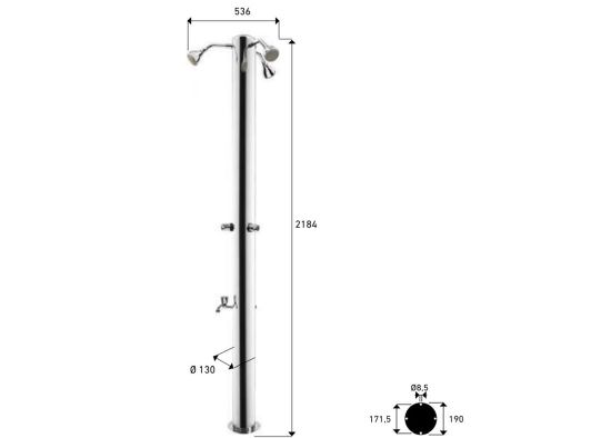 ATI  Outdoor Triple Shower With Taps is a product on offer at the best price