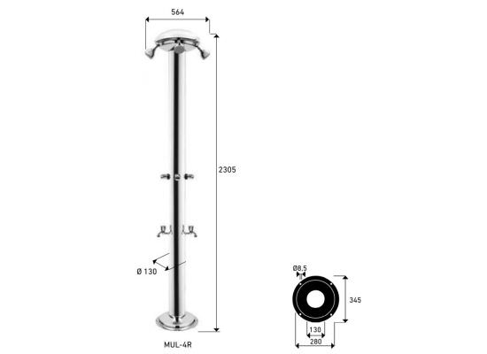 ATI  Multi Outdoor Shower With Taps is a product on offer at the best price