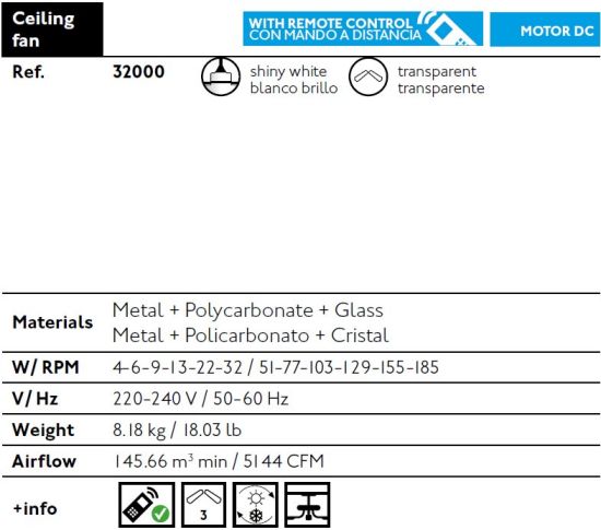 FARO  Ventilatore da soffitto Eterfan bianco  un prodotto in offerta al miglior prezzo online