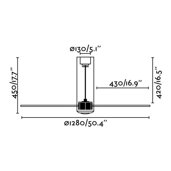 FARO  Ventilatore da soffitto trasparente Tube  un prodotto in offerta al miglior prezzo online