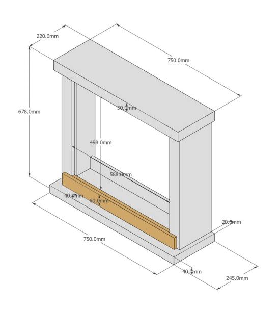 TAGU the missing piece  Frame Fireplace Black Deep Model Hagen is a product on offer at the best price