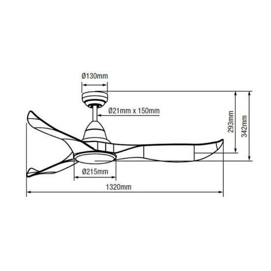 MARTEC  Wave DC nero ABS 1320 mm è un prodotto in offerta al miglior prezzo online
