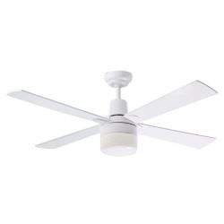 Ventilatore bianco da soffitto con luce