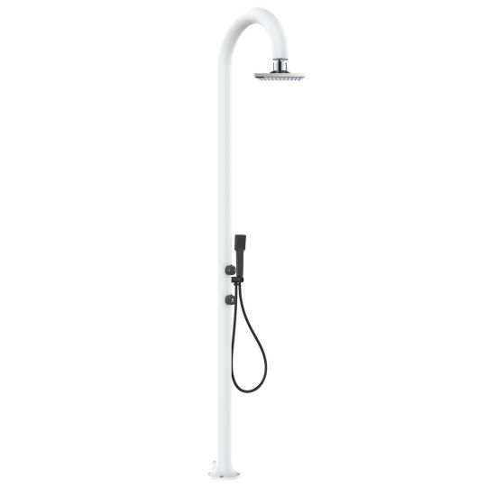 White Lcd Aluminum Shower With Hand Show