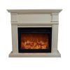 Electric Fireplace Complete With Electric Insert 1500 w Super Realisitc Flame Effect And Creamy White Mdf Wood Cornce. Remote Control Included, Possible To Use The Flame Effect Only. Suitable For All Rooms In The Home.