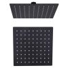 Square Black Garden Shower Head 