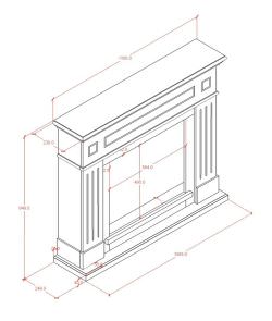 Turquoise Office Fireplace