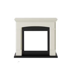 Cream White Floor Standing Fireplace