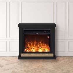 Black Floor Fireplace