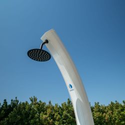 White Aluminium Solar Shower