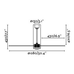 Ventilatore da soffitto trasparente Tube