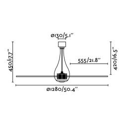 Ventilatore soffitto senza luce ETERFAN