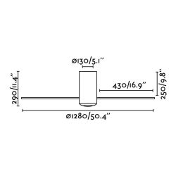 Ventilatore per soffitto senza luce