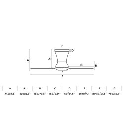 Ventilatore per soffitto senza luce Lama