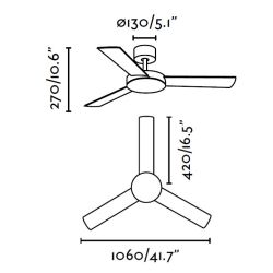 Ventilatore per soffitto MINI MALLORCA