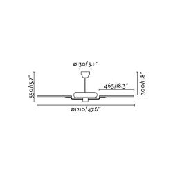 Ventilatore da soffitto con catenelle