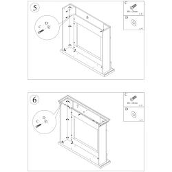 Cornice Grigia Per Caminetto Elettrico