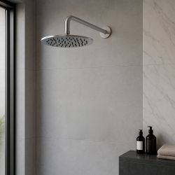 Kit Braccio Soffione Inox 30cm Parete