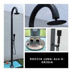 Doccia Grigia In Alluminio Con Doccino