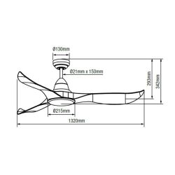 MARTEC  Wave DC nero ABS 1320 mm è un prodotto in offerta al miglior prezzo online