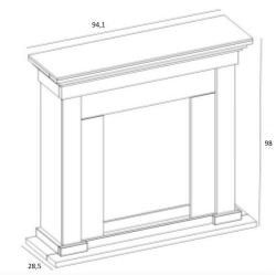 Cornice Per Camino Calgary In Mdf Bianco